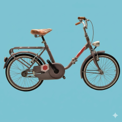 Bici 20 pieghevole marrone...